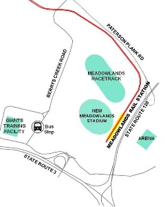 Meadowlands (Stadium events) parking map