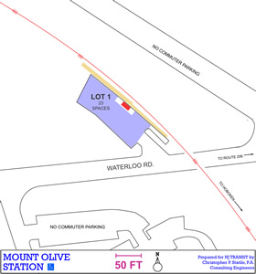 Mount Olive Station parking map