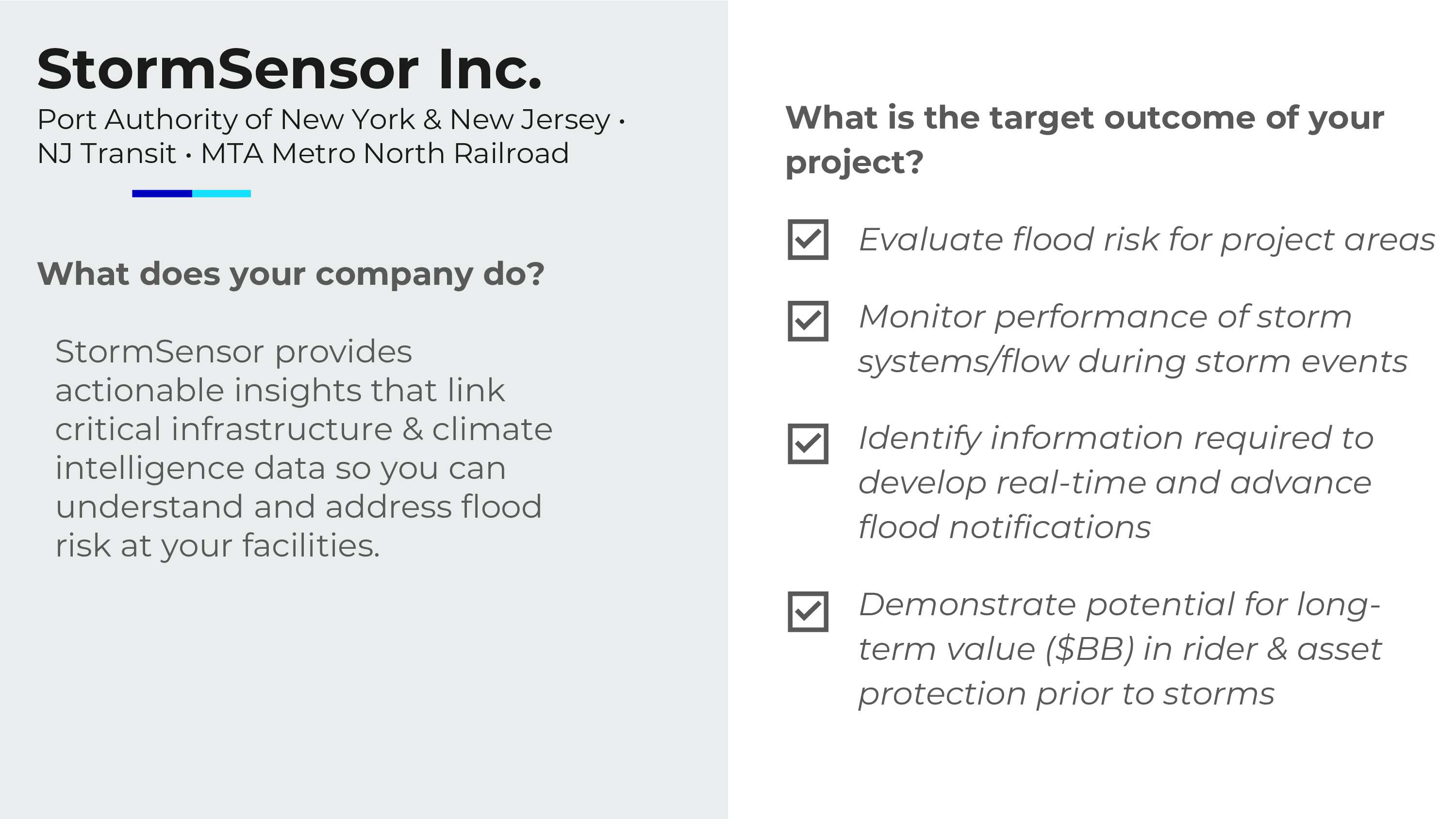 Transit Tech Lab - StormSensor 1
