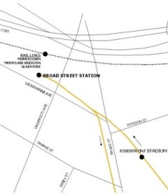 Riverfront Stadium parking map