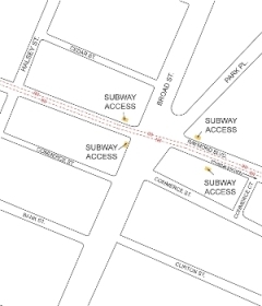Military Park Light Rail Station parking map