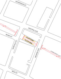 Norfolk Street Light Rail Station parking map
