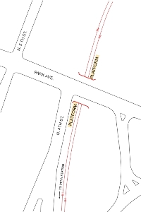Park Avenue Light Rail Station parking map