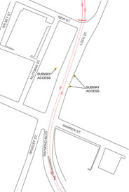 Warren Street Light Rail Station parking map