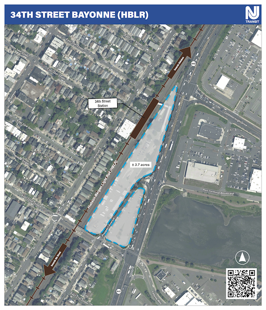 map of an upcoming development near  Bayonne