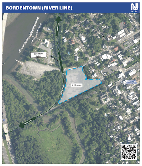 map of an upcoming development near Bordentown 
