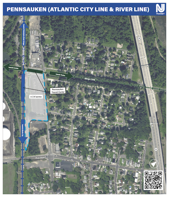 map of an upcoming development near Pennsauken